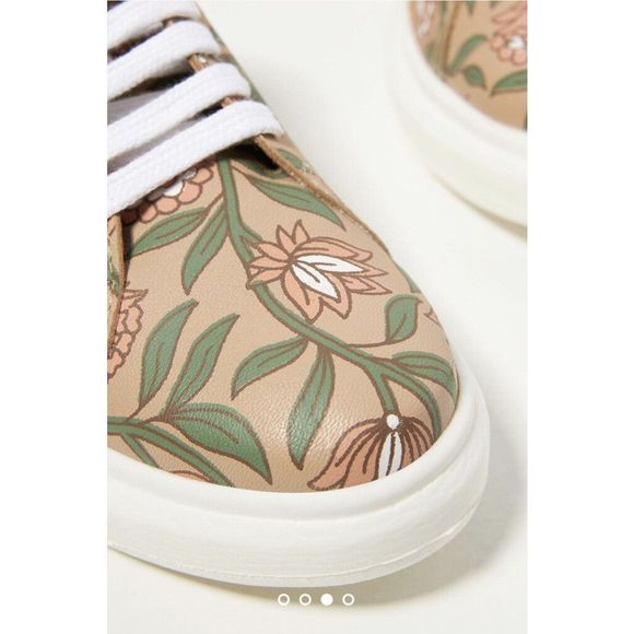 Anthropologie Floral Athletic Shoes - Green and Pink - Picture 3 of 9